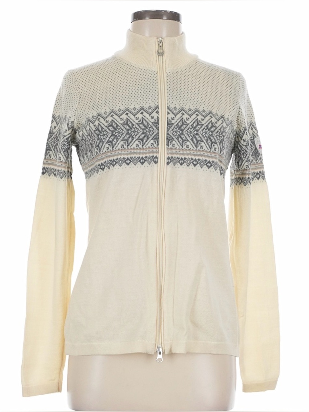 EUC Dale of Norway Hovden Women’s Zip Cardigan Size Medium (M) Off-White Gray